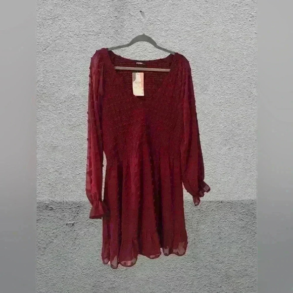 Floral Puff Sleeved Dress size: xxl - Picture 1 of 2